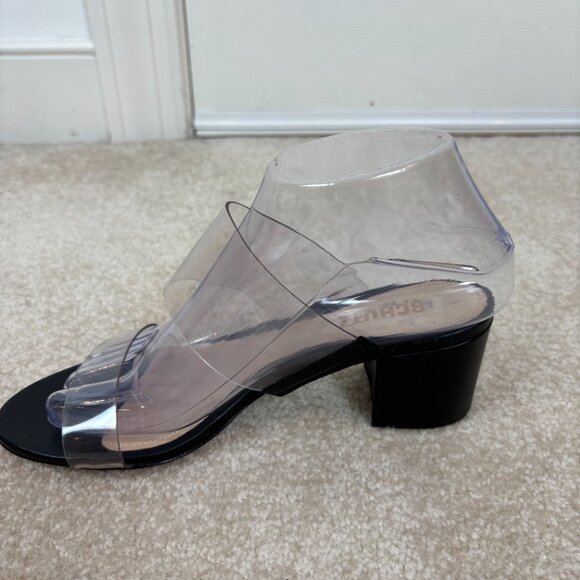 Schutz Victorie Sandal See-Through. Mule‎ Sandal in Black Size 7 New - Picture 4 of 9